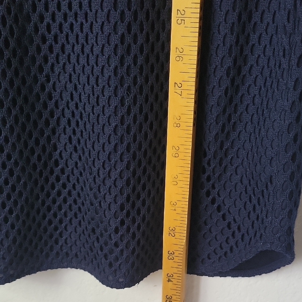 Banana Republic Navy Mesh Mini Dress Nw Size 6 - Picture 7 of 11